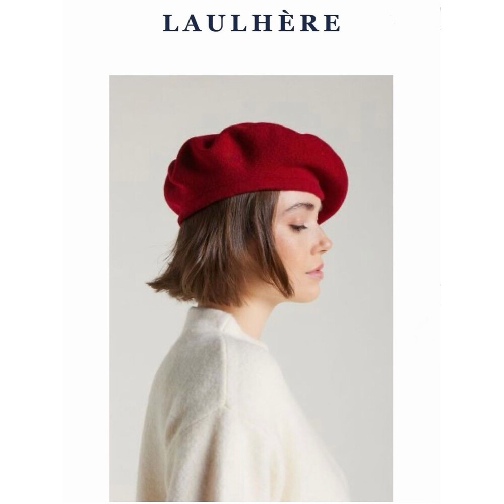 NWT Pierre Laulhere Vintage Paris 10 Red Wool French Beret Carmine